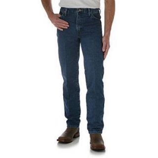WRANGLER Mens COWBOY CUT Jeans 34 X 34 Indigo Denim Slim Fit 936GBK