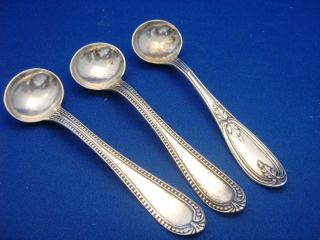 Antique Salt Spoons Likely Silver Plate