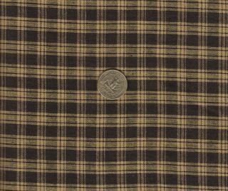 Black and Tan Homespun Quilting Fabric 100 Cotton Sold by The 1 2 Yard