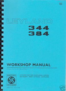 Leyland 344 384 Tractor Workshop Manual