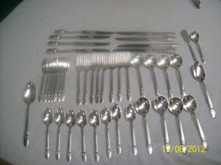 1847 Rogers Brothers First Love 50 Piece Silverware Set 8 Place