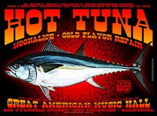 Nice Mint Hot Tuna San Francisco Concert Poster