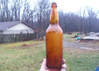 1876 L G Co Beer Bottle Lindell Glass Co St Louis MO Applied Lip Dug