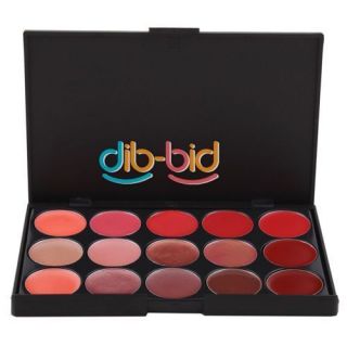 New Professional 15 Color Makeup Cosmetic Lip Gloss Palette Set