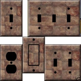 Rustic Tiles Light Switch Plate Cover Switchplate