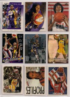 WNBA Lisa Leslie 9 Card Lot Rookie