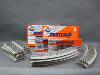 Lionel FasTrack 27 Piece Lot of Assorted Model Train Tracks