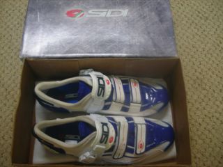 Sidi Genius 6.6 Lite Blue/ White size 47 Road Cycling Shoes Carbon