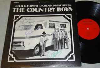 Little Jimmy Dickens Signed Presents The Country Boys Bill Pitcock Bob