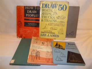 VTG HOW TO DRAW Books Lg Lot Variety Sid Hoff Cartoon Military Boats