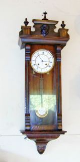 Antique Vienna Regulator VGC 8 Day Chime Runs Late 1800’s Wall Clock
