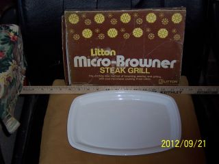 Litton Micro Browner 11½ x 8 Microwave Steak and Bacon Grill