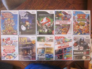 Wii 10 Game Lot Little Kings Story Ghostbusters A Boy and his Blob