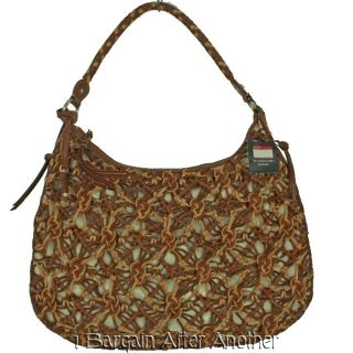 New Liz Claiborne Leather Brown Hobo Tote Handbag Purse