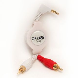 Zip LINQ Retractable Cable Zip Audio CD5W 3 5mm Audio Jack M to Stereo