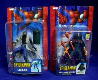 NEW LIZARD Magic Change MYSTERIO Spider Man Figures 2004 2005 TOY BIZ