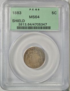 1883 Shield Nickel PCGS MS64