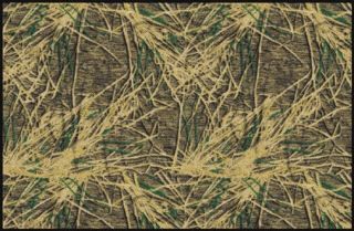 Mossy Oak Shadow Grass Camo Rustic Hunting Lodge Cabin Accent Area Rug