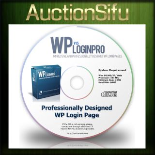 WP Wordpress Admin Login Page Custom Design Software CD