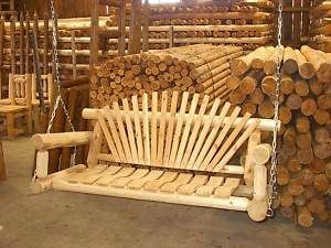 Foot Cedar Log Chain Swing Amish Made