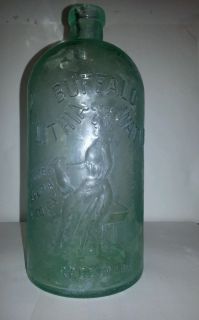 BUFFALO LITHIA SPRINGS GREEN MINERAL WATER BOTTLE MECKLENBURG COUNTY
