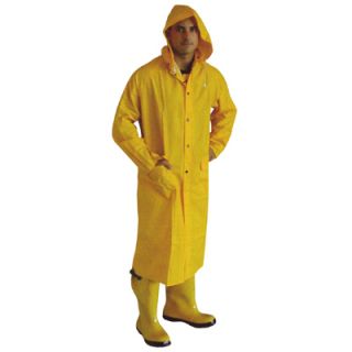 New 0 35mm PVC Polyester Long Rain Coat w Detachable Hood Raincoat