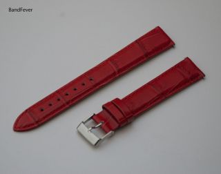 18mm EXTRA LONG RED WATCH BAND STRAP FITS MICHELE INVICTA TIMEX 8