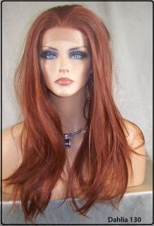 Red Auburn Lace Front Wig Heat Ok Iron Safe Kanekalon Futura Fiber
