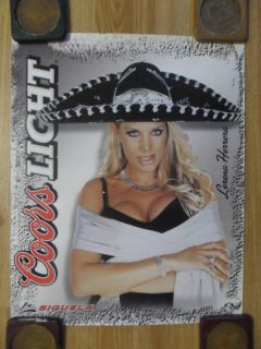 Sexy Girl Beer Poster Coors Lorena Herrera Sombrero