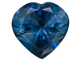 9x9mm Heart Shape London Blue Natural Topaz Loose Gemstone JTV