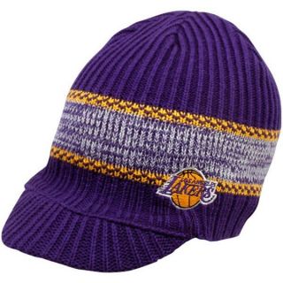 Los Angeles Lakers Visor Knit Beanie Hat Cap Adidas Team Colors