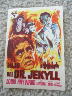  Dr Jekyll ORG 1955 Spanish Herald Movie Poster Louis Hayward Mr Hyde