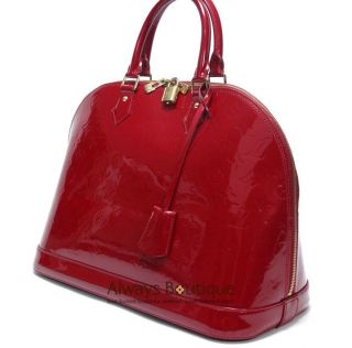 Authentic Louis Vuitton Pomme DAmour Monogram Vernis Alma GM Bag
