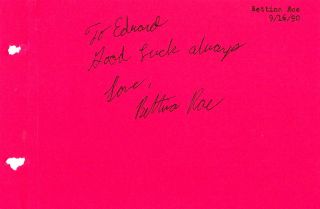 Bettina Rae Juvenile Acrtress 1980s Witching of Ben Wagner Autograph