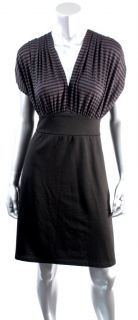 Love ady Womens Plus Size Black and Charcoal Stripe Dress Sz 1x