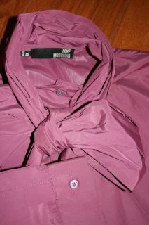 New Love Moschino Pink Long Sleeve Neck Tie Blouse