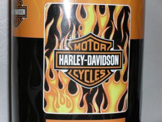 HARLEY DAVIDSON FLEECE BLANKET THROW ORANGE FLAMES ON BLACK BACKGROUND