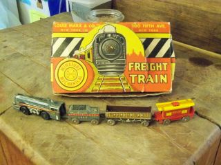 Louis Marx Wind Up Freight Train in Box