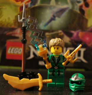 New Loose Lego Ninjago Loyd ZX Green Ninja + weapons & hair piece HTF