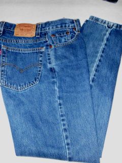 Womens jeans Levis 550 relaxed fit tapered leg sz 8M Mis 30L dark wash