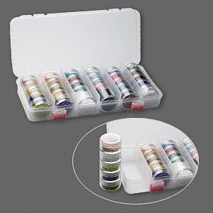 Seed Bead Starter Set Clear Plastic Case 28 Containers