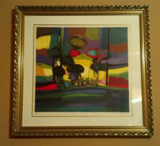 MARCEL MOULY La Clairiere (Lumiere Jaune) Framed & SIGNED LITHOGRAPH