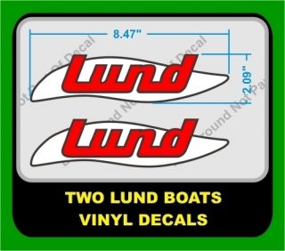 Lund Boats 70s Vinyl Decals 1970s 70 s Boat Decal