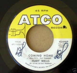 Mary Wells 1965 Atco 7 Coming Home VG