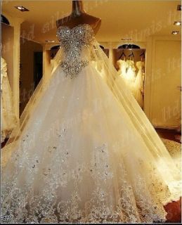 Luxurious wedding dress Empire Strapless Swarovski crystals Wedding