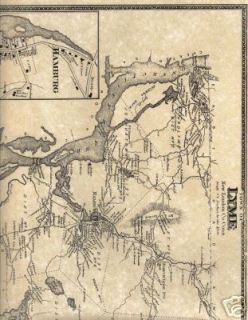 Lyme Hamburg Ct 1868 Map w Homeowners
