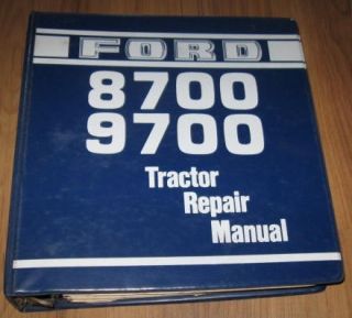 Ford 8700 9700 Tractor Repair Manual in Binder