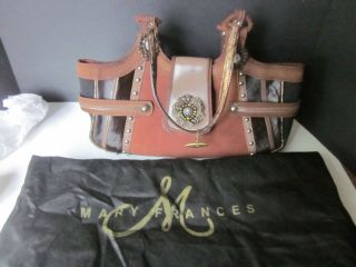 Mary Frances Suede Leather Hide Purse
