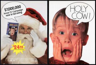 1991 Video 2pg Trade Ad Santa Promo — Macaulay Culkin