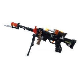 Rapid Fire Toy Rifle Machine Gun with Lights Sound Kid Child Children